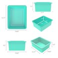 thumbnail image 3 of Storex Industries 2019916 10.75 x 13.37 x 5.25 in. School Smart Letter Size Storage Tray, Teal, 3 of 10