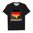 thumbnail image 2 of WhouRiu Toddler Girl T Shirts Flag Of Germany Print Short Sleeve T Shirt Kids Trend Loose Tee Tops Black,Sizes 3-4, 2 of 3