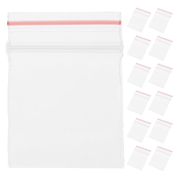 Moluckfu 100Pcs Small Bags for Packaging Rectangular Shape Transparent Plastic
