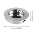 thumbnail image 2 of ADDHAT 2Ud Redondos Para Puertas En Inoxidable Plata Para Muebles Y Gabinetes, 2 of 8