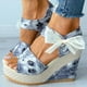 thumbnail image 1 of Moda mujer sólido verano señoras vendaje sandalias talón pendiente Casual playa zapatos Wmkox8yii  sa815, 1 of 6