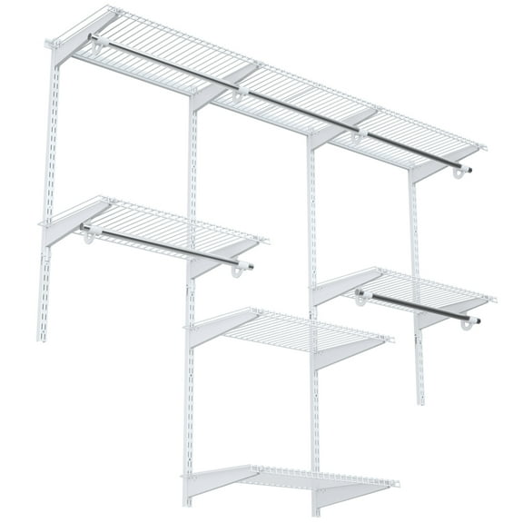 Topbuy Wall Mounted Custom Closet Adjustable Hanging Storage Organizer Rack