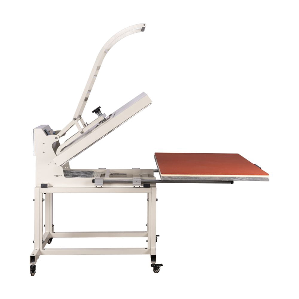 8000W Large Format Manual Heat Press Machine With Stand, 220V, No Plug, 32" x 40" Heat Plate, White