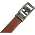 thumbnail image 4 of Marshal Men's Genuine Leather Ratchet Dress Belt With Automatic Buckle Tan Buckle8, 38", 4 of 9