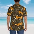 thumbnail image 5 of Cute Corgi Footprint Mens Hawaiian Shirt Short Sleeve Casual Button Up Tropical Summer Beach Shirt, 5 of 9