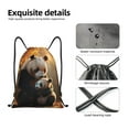 thumbnail image 4 of Xecao Maple Forest Panda Pattern Sports Drawstring Backpack - String Swim Gym Bag with Wet Proof Pocket for Women&Men-Medium, 4 of 6