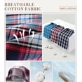 thumbnail image 5 of MoFiz Men's 3-Pack Woven Pajama Shorts 100% Cotton Plaid Sleep Lounge, 5 of 9