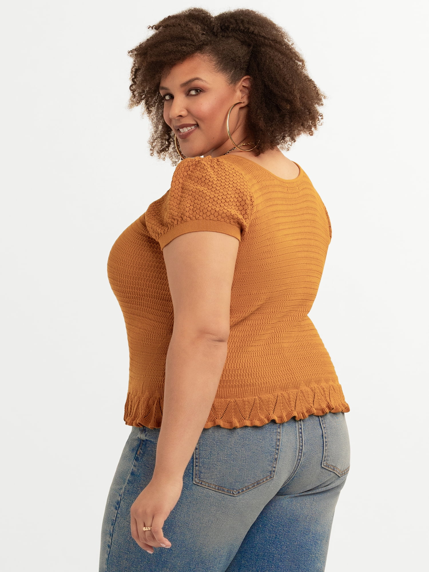 Jessica Simpson Women's Plus Ruthie Sweater Top, Sizes 0X-4X