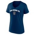 thumbnail image 2 of Women's Navy San Diego FC Heart and Soul V-Neck T-Shirt, 2 of 3