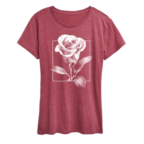 Instant Message - White Rose - Women's Short Sleeve Graphic T-Shirt