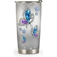 thumbnail image 1 of 20oz Butterfly Gifts for Women, Valentines Day Gifts for Her, Coffee Thermos, Coffee Gifts For Women, Inspirational Jewelry Cute Butterfly Tumbler Cup, Insulated Travel Coffee Mug with Lid, 1 of 6