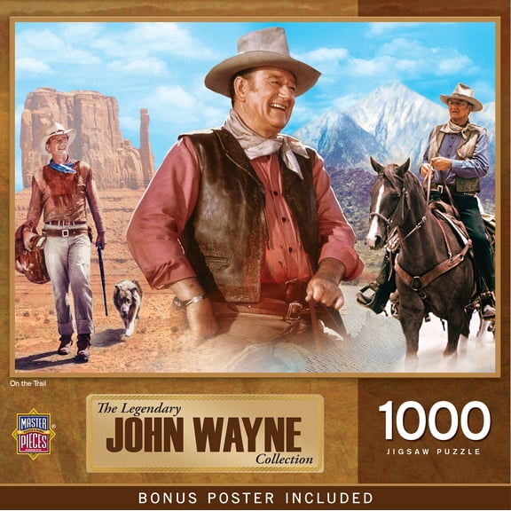 MasterPieces 1000 Piece John Wayne Puzzle - On the Trail - 19.25"x26.75"