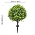 thumbnail image 3 of JHEHF 23.6inch Boxwood Topiary Trees with Ground Stake Spring Boxwood Topiary Potted Tree Home Ornament for Indoor Outdoor Home Porch Garden Festival Decor, 3 of 8