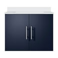 thumbnail image 3 of Geneva 24 in. W Navy Blue Bath Vanity and White Quartz Top, 3 of 11