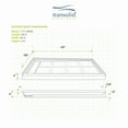 thumbnail image 6 of Transolid FL4836L-39 Fl-Series 48" X 36" Rectangular Shower Base - Grey, 6 of 18