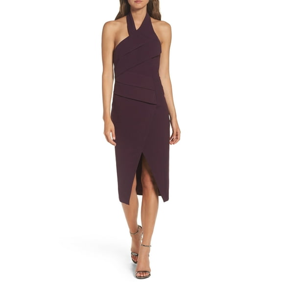 C/Meo Collective Stop Burgundy Midi Dress (M)