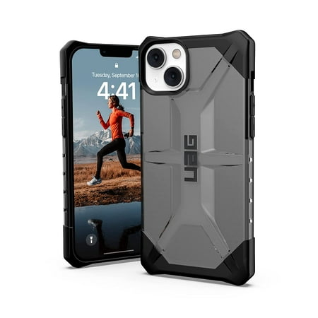 UAG Designed for iPhone 14 Plus Case Grey Ash 6.7" Plasma Lightweight Slim Shockproof Transparent Protective Cover Compatible with Wireless Charging by URBAN ARMOR GEAR