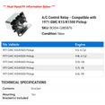 thumbnail image 2 of A/C Control Relay - Compatible with 1971 GMC K15/K1500 Pickup, 2 of 2