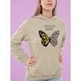thumbnail image 2 of Leopard Butterfly Quote Hoodie Women -Image by Shutterstock, Female 3X-Large, 2 of 4