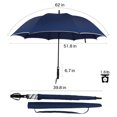 thumbnail image 3 of Parapluie de Golf Surdimensionné 62 Pouces avec Bande Réfléchissante Résistant à la Pluie et au Vent, 3 of 7