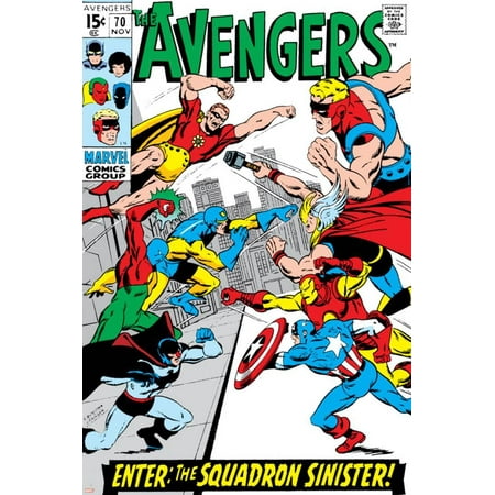Avengers No70 Cover Hyperion Print Wall Art By Sal Buscema - 