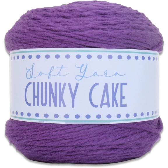 ThreadArt Chunky Yarn Big Cake, 300g (316 Yards) – Super Bulky #6 for Hand Knitting & Crocheting - 100% Soft Acrylic for Blanket Yarn - Purple 11