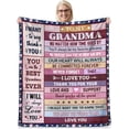 thumbnail image 1 of LHSHID Grandma Gifts Gifts for Grandma from Granddaughter Grandson Grandma Birthday Gift Grandmother Grandma Gift for Mothers Day Christmas Grandma Blanket Gift 60"x80", 1 of 6