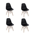 thumbnail image 1 of Set de 4 Sillas Eames Urban Design Minimalista Comedor Oficina negro, 1 of 8