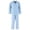 Light Blue, variant on Men's Long Sleeve Long Pant Pajama Set