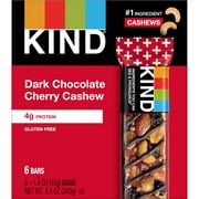 KIND Gluten Free Dark Chocolate Cherry Cashew Snack Bars, 1.4 oz, 6 Count