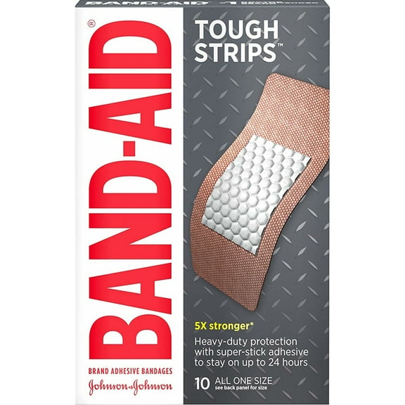 BAND-AID Bandages Tough-Strips Extra Large All One Size 10 Each