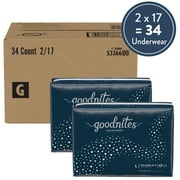 Goodnites Overnight Underwear for Boys, L (68-95 lb.), 34 Ct