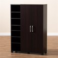 thumbnail image 4 of Baxton Studio Armoire à Chaussures en Bois à 2 Portes, Fini Brun Wengé Marine, 4 of 10