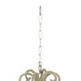 thumbnail image 5 of DecMode 31" Silver Metal Indoor Outdoor Embellished Chandelier Windchime with Glass Beads and Cone Bells, 5 of 7