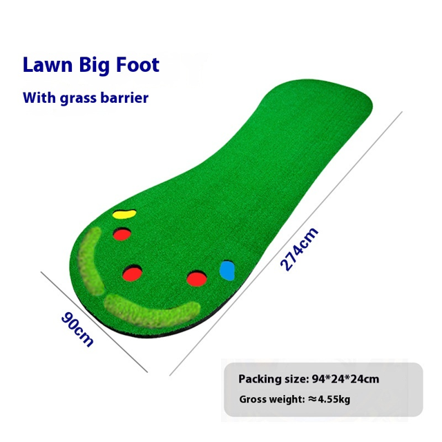 Putting Green Mats Set for Golf Putting Use, Included Mini Golf Putters Adjustable, Training Aid Put Cup Practicing Putt Green 90274cmLawn Grass Bl