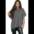 thumbnail image 1 of Suéter Holgado de Corta con Hombros Caídos para Mujer, Gris, Talla XL, 1 of 9