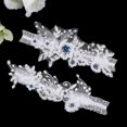 thumbnail image 4 of Lace Pearl Wedding Garters Set Elastic Flower Thigh Ring Bow Garter Elegant Bridal Leg Accessories For Bride Bridesmaid Prom, 4 of 5