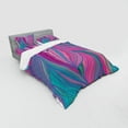 thumbnail image 3 of Ambesonne Abstract Bedding Set 3 Pcs, Curved Stripe Pattern Wavy, Twin XL, Multicolor, 3 of 3