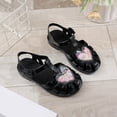 thumbnail image 4 of KVPLBQFD Girls Fisherman Sandals Retro Flower Cutout Jelly Sandals for Kids Close Toe Adjustable Buckles Beach Shoes Toddler Fashion Summer Shoes, 4 of 4