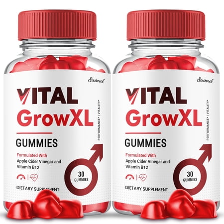 Vital Grow XL Gummies for Men, Maximum Strength Formula, Vital Grow XL for Men, 2 Month Supply (2 Pack)