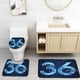 thumbnail image 1 of Juego de alfombras de baño ABPHQTO 36 cumpleaños puntos estrella espacio azul oscuro 3 piezas, 1 of 2