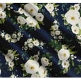 thumbnail image 3 of Soimoi Cotton Voile Fabric Leaves & Arabian Jasmine Floral Print Sewing Fabric Yard 42 Inch Wide, 3 of 7