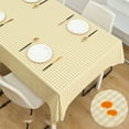 thumbnail image 3 of ENTASSER Waterproof, oil-proof, splash-proof PVC tablecloth for dining tablelight yellow lattice (straight edge)90*90, 3 of 5