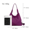 thumbnail image 6 of URSOFINE Women's Water-Repellent Nylon Tote Bag, Large Capacity Multi-Pocket Crossbody Shoulder Bag with Adjustable Strap, Lightweight Hobo Purse for Work, Travel & Daily Use, 6 of 8