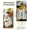 thumbnail image 4 of Flour Sack Kitchen Towels Set of 2-18x26 Cotton Dish Towels with Hanging Loop Reusable Tea Towel for Cleaning Spring Absorbent Dishcloths Cute Home Decor Housewarming, Lemon Birds, 4 of 6