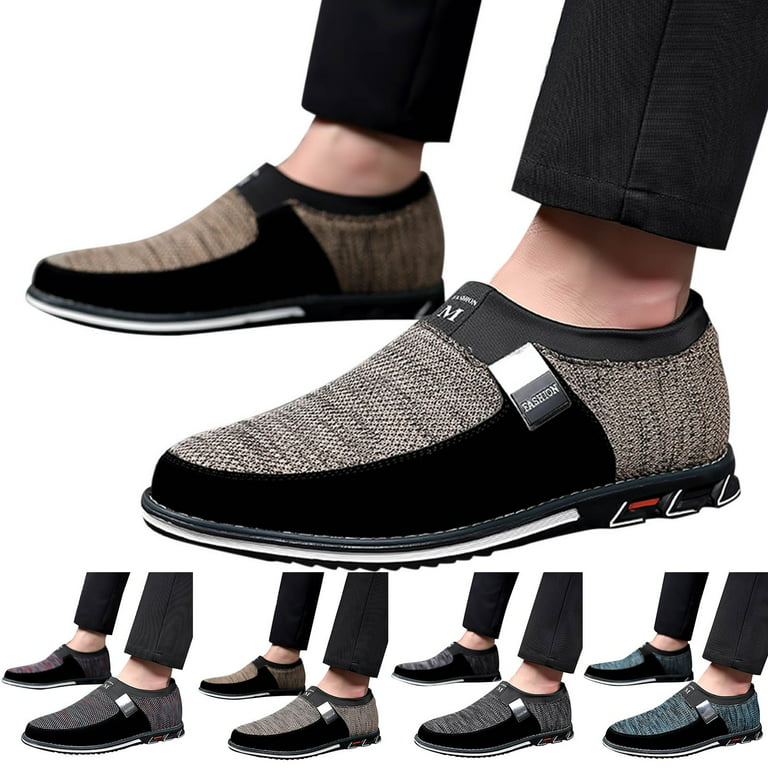 KaLI_store Men Shoes Men's Dress Shoes Oxford Formal Modern Leather Shoes  for Men,Black 