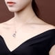 thumbnail image 4 of Zhuge Collar con colgante de aguamarina y cadena natural de plata con piedras preciosas vintage, 4 of 5