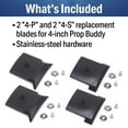thumbnail image 3 of Seachoice 88736 Prop Buddy 4 inch Replacement Blades with Stainless Steel Hardware, 3 of 6