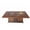 Brown, variant on Direct Wicker Rectangular Wicker Patio Outdoor Fire Pit Table with Ice Bucket and Wind Guard, Gray