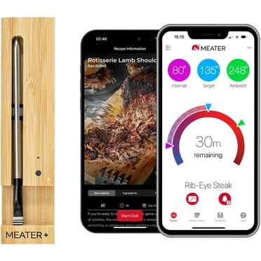 MEATER Plus: Smart Bluetooth Wireless Meat Thermometer | For BBQ, Grill, Oven, Smoker, Air Fryer | Delicious Recipes in App